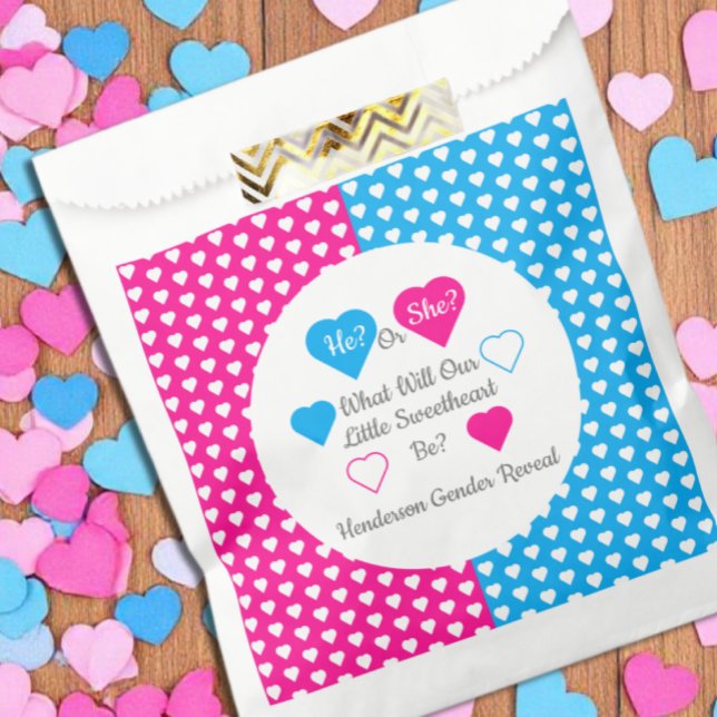 Little Sweetheart Valentine's Day Gender Reveal Favour Bag (Creator Uploaded)