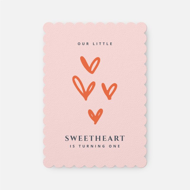 Little Sweetheart Valentine's First Birthday Invitation (Creator Uploaded)