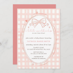 Little Sweetheart Valentines Girl Baby Shower Invitation