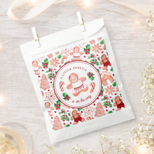 Little Sweetie Gingerbread Christmas Baby Shower Favour Bag