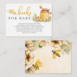 Little Sweetie Honeybee Baby Shower Book Request  Enclosure Card
