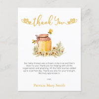 Little Sweetie Honeybee Baby Shower Thank You