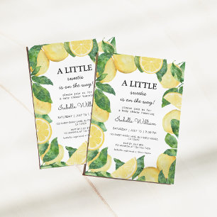Little Sweetie Lemon Baby Shower Invitation
