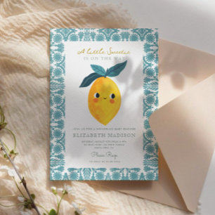 Little Sweetie Lemon Citrus Baby Shower Invitation