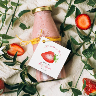 Little Sweetie Strawberry Baby Shower Favour Tags