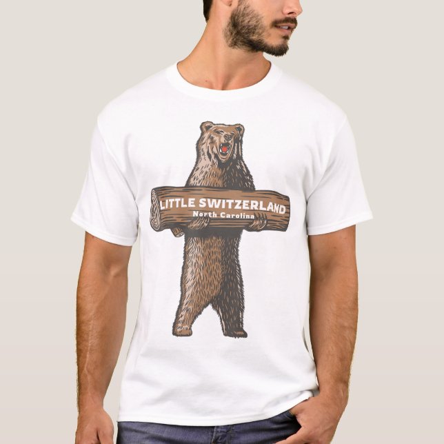 Little Switzerland North Carolina Nc Bear Vacation T-Shirt (Front)