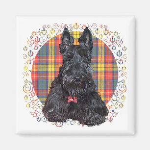 Little Tartan Scottie Dog Magnet