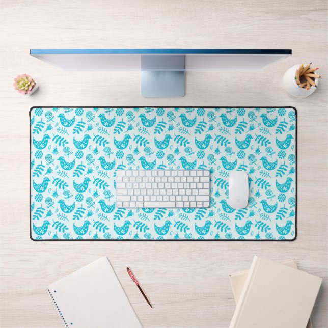 Little Teal Birds  Desk Mat (Office 1)