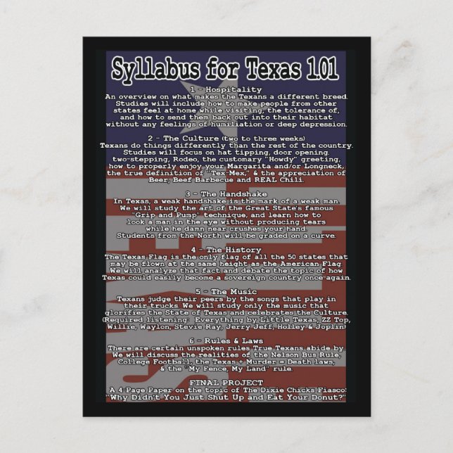 Little Texas 1.01 Postcard (Front)