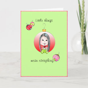 Little Things Christmas - long hair option Holiday Card