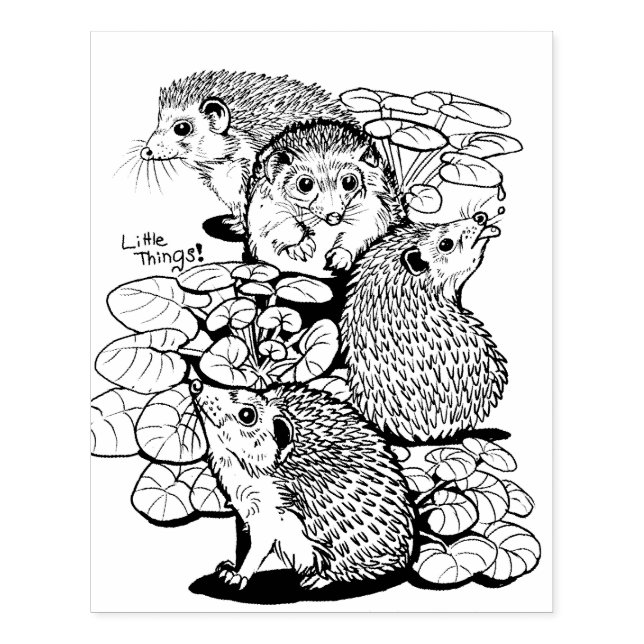Little Things Hedgehogs Rubber Stamp (Imprint)