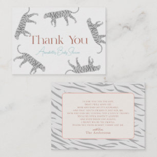 Little Tiger Grey Baby Shower Thank You Card