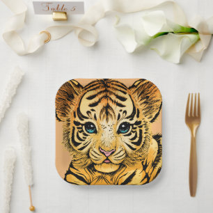 LITTLE TIGER PAPER PLATE