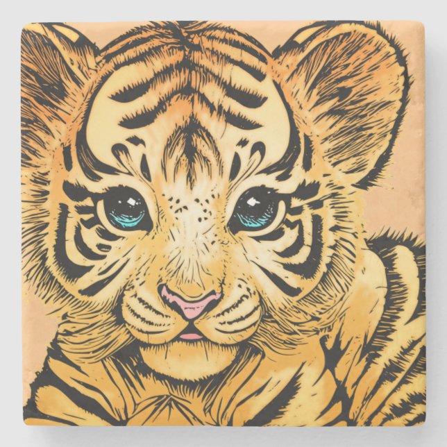 LITTLE TIGER STONE COASTER (Front)