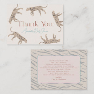 Little Tiger Taupe Baby Shower Thank You Card