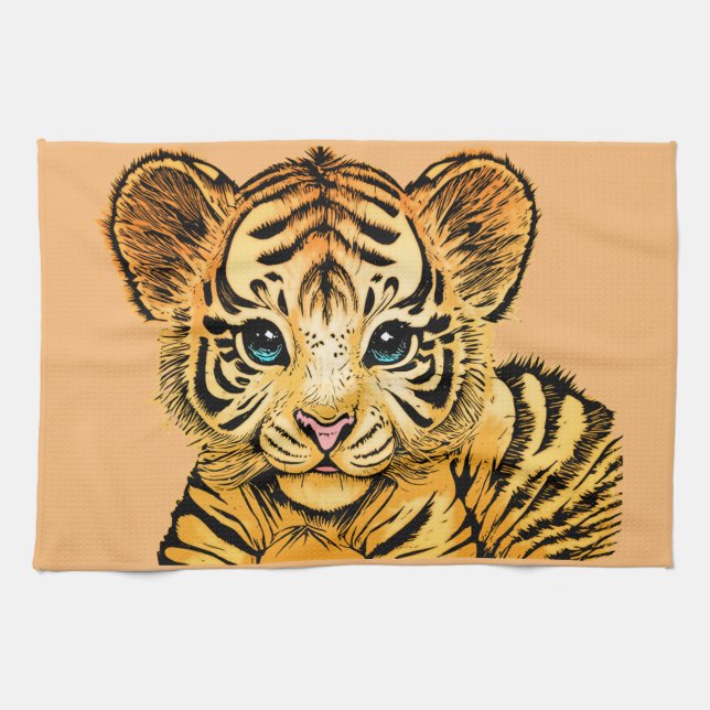 LITTLE TIGER  TEA TOWEL (Horizontal)