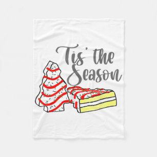 Little Tis' The Season Christmas Tree Cakes Debbie Fleece Blanket