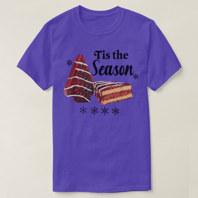 Little Tis The Season Christmas Tree Cakes Debbie  T-Shirt (Design Front)
