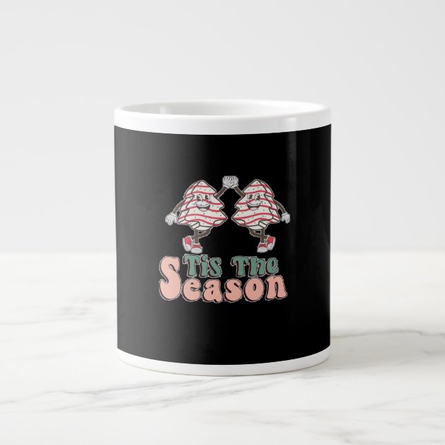 Little Tis The Season Christmas Tree Jen Large Coffee Mug (Front)