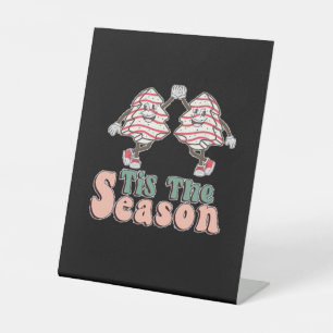 Little Tis The Season Christmas Tree Jen Pedestal Sign