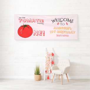 Little Tomatie Is Turning One Cute Welcome Banner