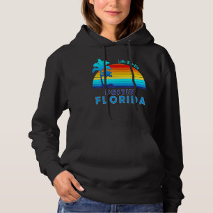 Little Torch Key Destin Florida Retro Tropical Bea Hoodie