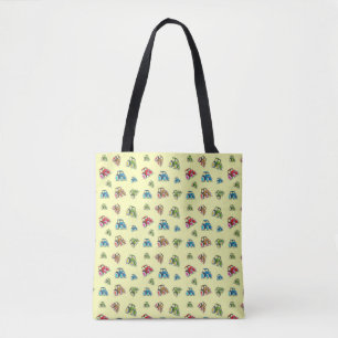 Little Tractors Tote Bag, Lemon