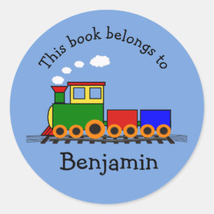 Little Train Bookplate Sticker
