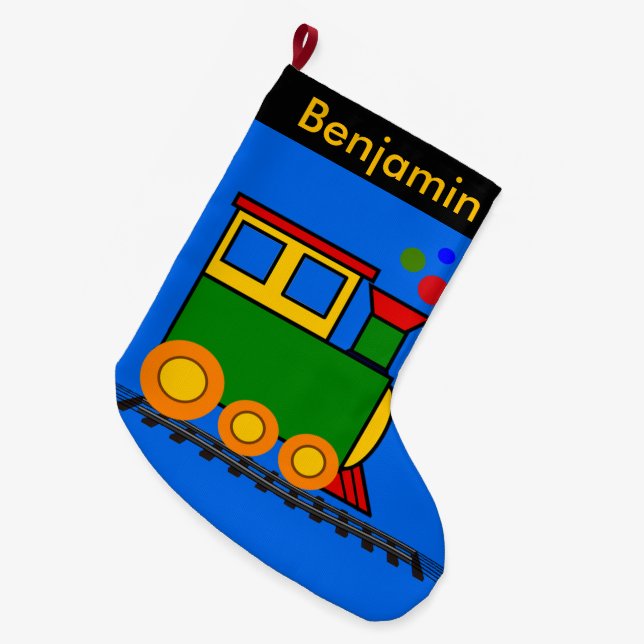 Little Train Engine Christmas Stocking (Front (Hanging))