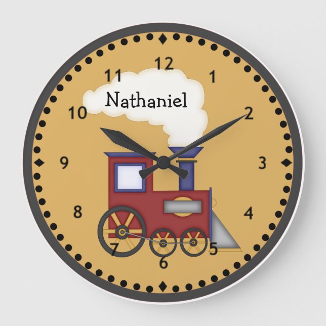Little Train Engine Wall Clock (Front)