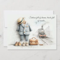 Little Train Lover – 1st Birthday Boy
