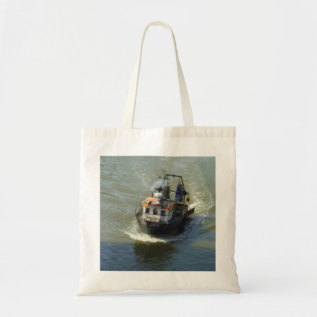 Little Trawler, Cardiff Bay Harbour Tote Bag (Front)