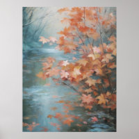 Little Tree Beside The Stream Fall Fine Art