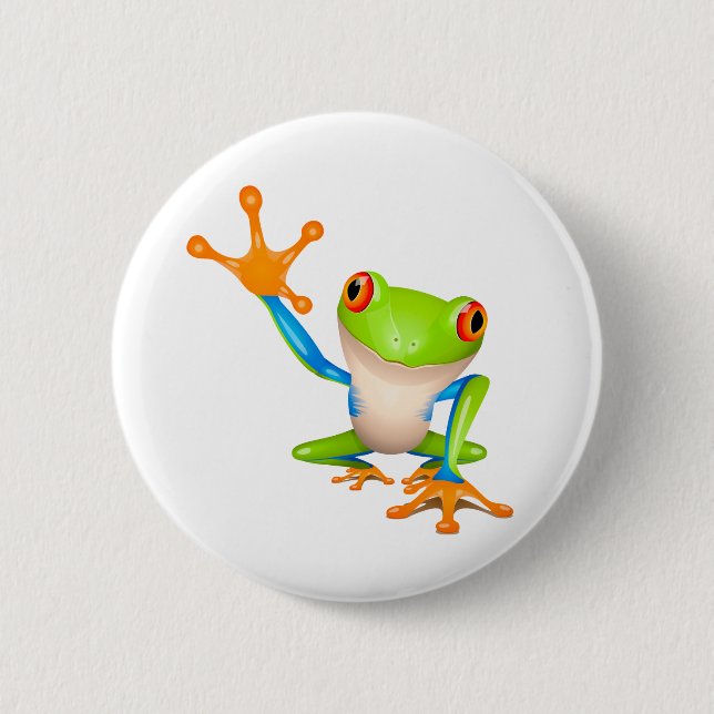 Little tree frog 6 cm round badge (Front)