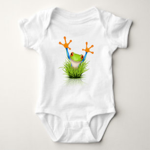 Little Tree Frog in the grass Baby Bodysuit