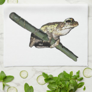 Little Tree Frog Oil Paint, Tea Towel