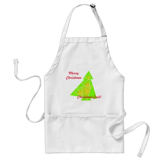 Little tree with a christmas tree artwork on apron