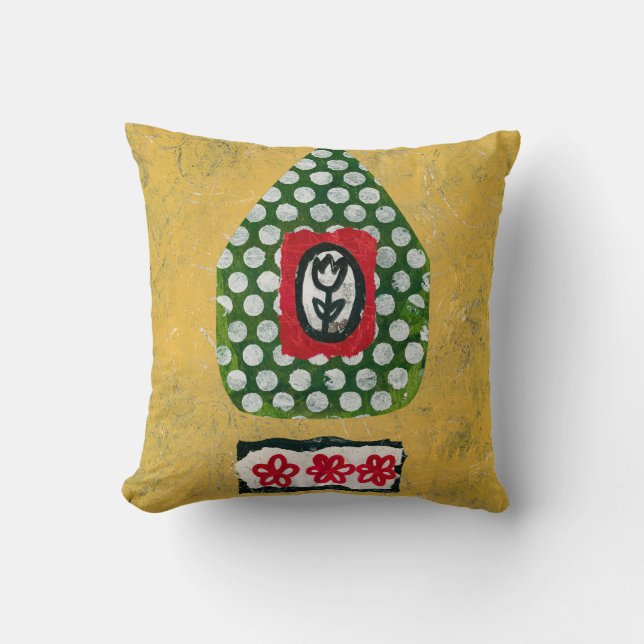 Little Tulip Throw Pillow (Front)