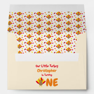 Little Turkey 1st Birthday Envelope