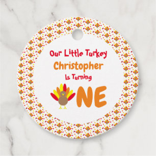 Little Turkey 1st Birthday Favour Tags