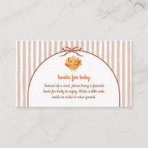 Little Turkey Baby Shower Enclosure Card