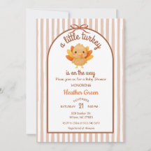 Little Turkey Baby Shower Invitation