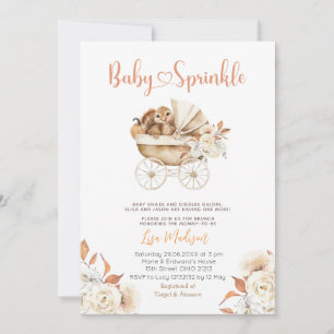 Little Turkey Baby Sprinkle Fall Thanksgiving Invitation