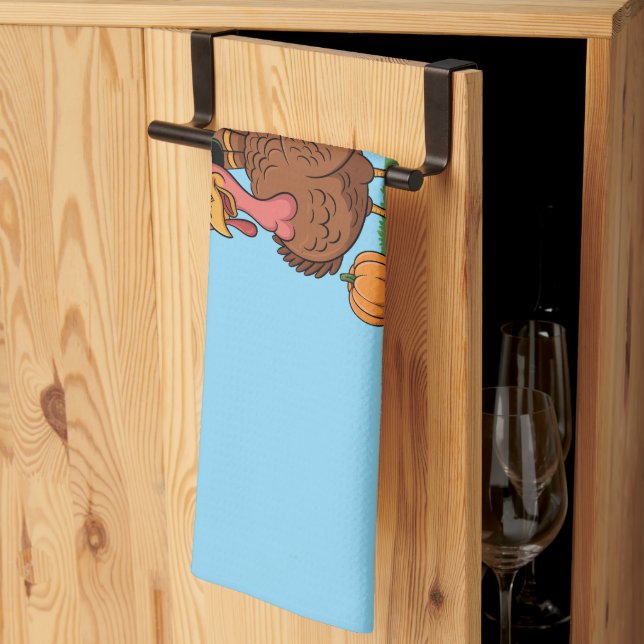 Little Turkey Chef Towel – Thanksgiving Gift (Thirds Fold)