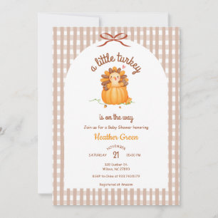Little Turkey Is On The Way Baby Shower Invitation