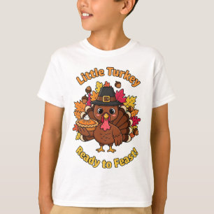 Little Turkey Kids Thanksgiving T-Shirt – Cute Car