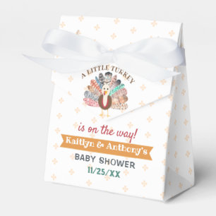 Little Turkey On The Way! Thanksgiving Baby Shower Favour Box