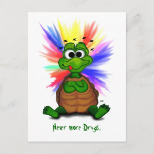 Little Turtle , Never more Drugs ! Postcard