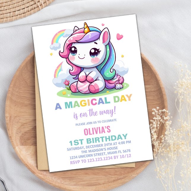 Little Unicorn Birthday Invitations (Little Unicorn Birthday Invitations)
