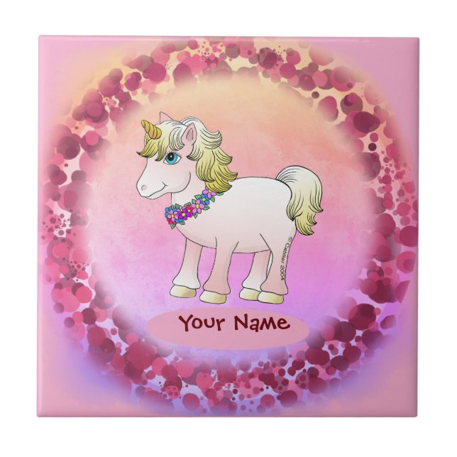 Little Unicorn Ceramic Tile (Front)